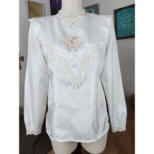 Vintage Nicola Lace & Floral Blouse